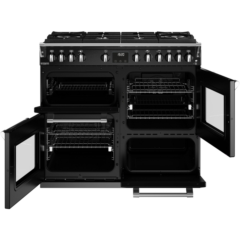 Stoves Richmond Deluxe ST DX RICH D1000DF GTG BK 100cm Dual Fuel GTG Range Cooker (Discontinued)