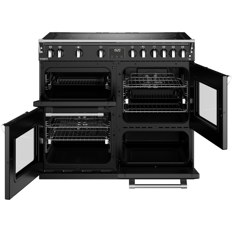 Stoves Richmond Deluxe ST DX RICH D1000Ei RTY BK 100cm Electric Induction (Rotary Control) Range Cooker (Discontinued)