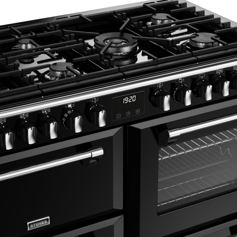 Stoves Richmond Deluxe ST DX RICH D1100DF BK 110cm Dual Fuel Range Cooker (Discontinued)