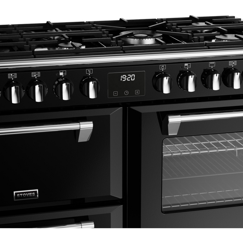 Stoves Richmond Deluxe ST DX RICH D1100DF BK 110cm Dual Fuel Range Cooker (Discontinued)