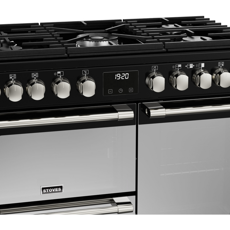Stoves Sterling Deluxe ST DX STER D900DF BK 90cm Dual Fuel Range Cooker (Discontinued)