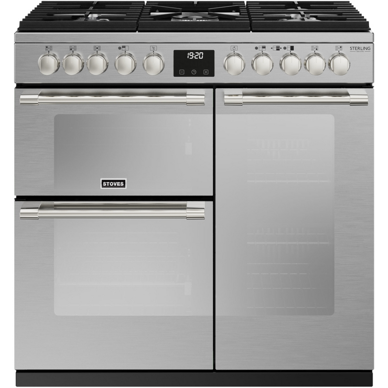 Stoves Sterling Deluxe ST DX STER D900DF SS 90cm Dual Fuel Range Cooker (Discontinued)