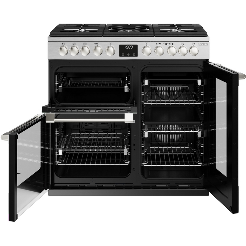 Stoves Sterling Deluxe ST DX STER D900DF SS 90cm Dual Fuel Range Cooker (Discontinued)