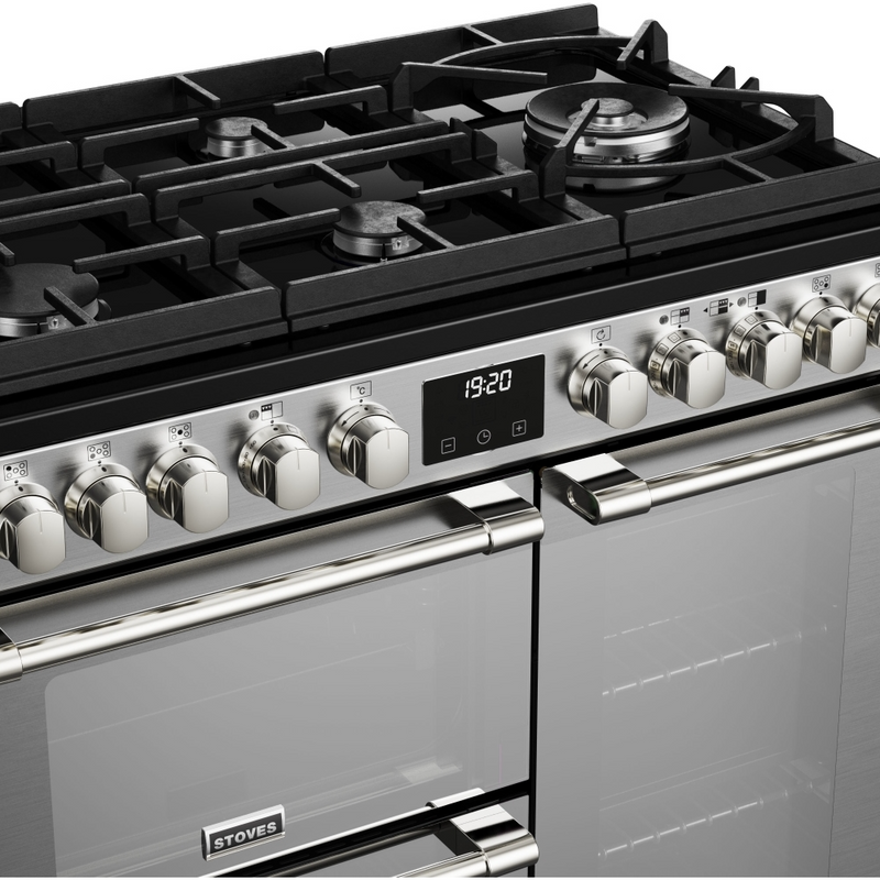 Stoves Sterling Deluxe ST DX STER D900DF GTG SS 90cm Dual Fuel GTG Range Cooker (Discontinued)