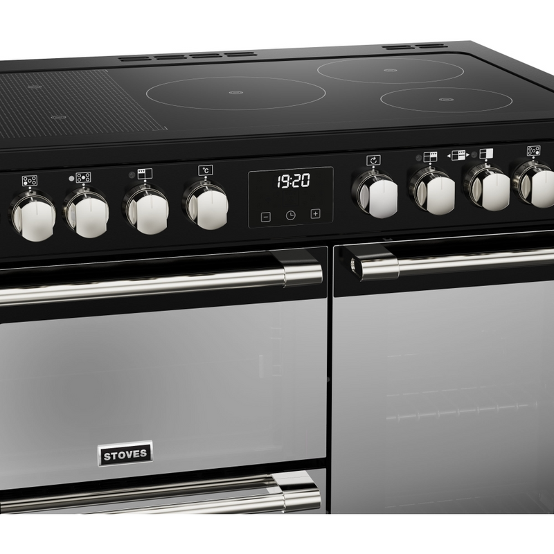 Stoves Sterling Deluxe ST DX STER D900Ei RTY BK 90cm Electric Induction (Rotary Control) Range Cooker (Discontinued)