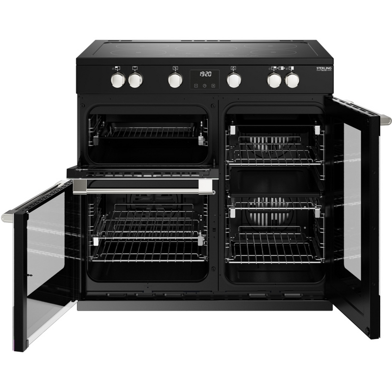 Stoves Sterling Deluxe ST DX STER D900Ei TCH BK 90cm Electric Induction (Touch Control) Range Cooker (Discontinued)