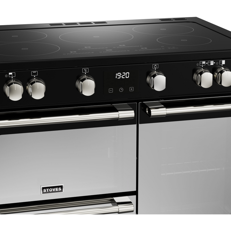 Stoves Sterling Deluxe ST DX STER D900Ei TCH BK 90cm Electric Induction (Touch Control) Range Cooker (Discontinued)