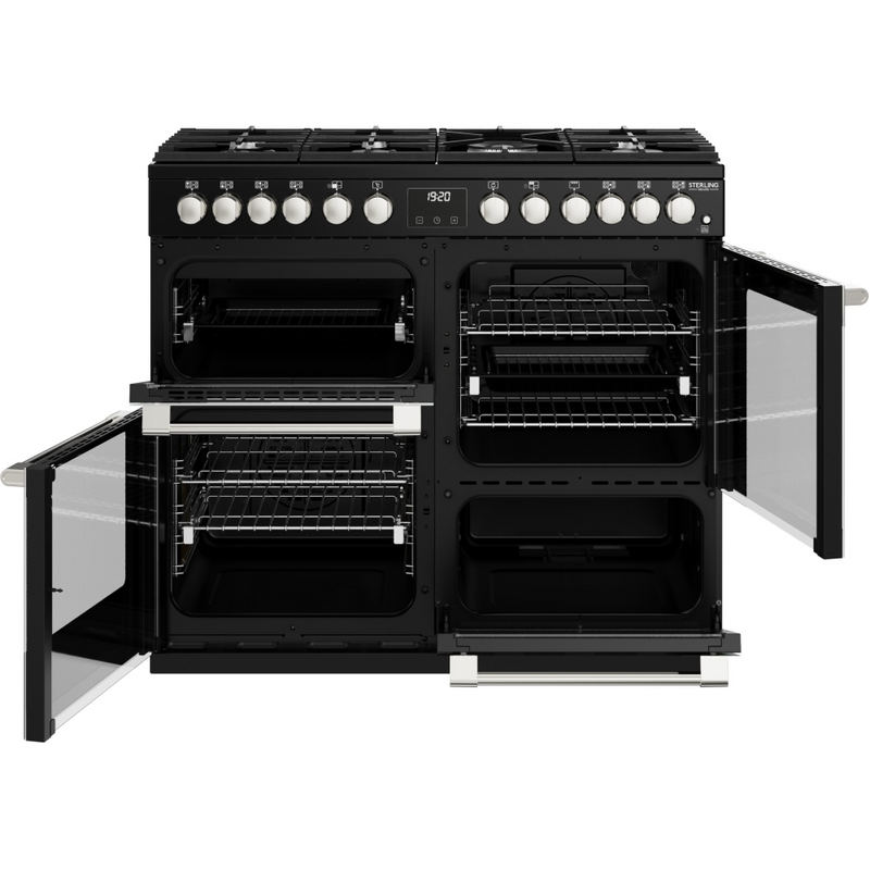Stoves Sterling Deluxe ST DX STER D1000DF BK 100cm Dual Fuel Range Cooker (Discontinued)