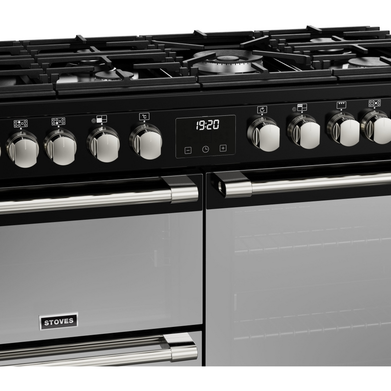 Stoves Sterling Deluxe ST DX STER D1000DF BK 100cm Dual Fuel Range Cooker (Discontinued)