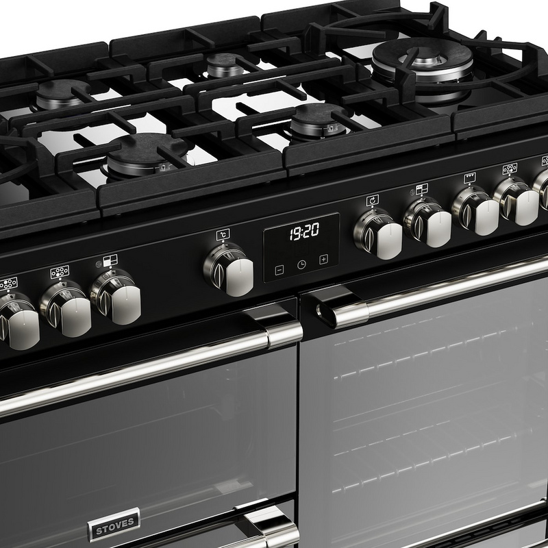 Stoves Sterling Deluxe ST DX STER D1000DF GTG BK 100cm Dual Fuel GTG Range Cooker (Discontinued)