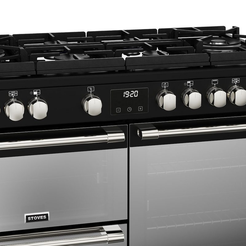 Stoves Sterling Deluxe ST DX STER D1000DF GTG BK 100cm Dual Fuel GTG Range Cooker (Discontinued)