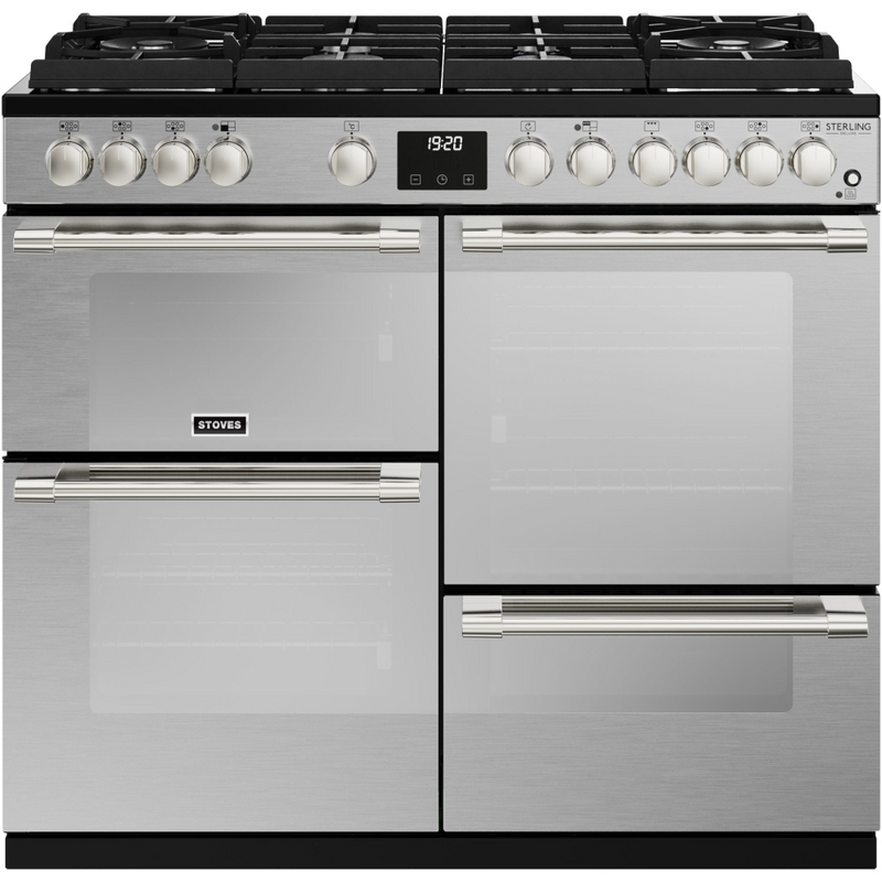 Stoves Sterling Deluxe ST DX STER D1000DF GTG SS 100cm Dual Fuel GTG Range Cooker (Discontinued)