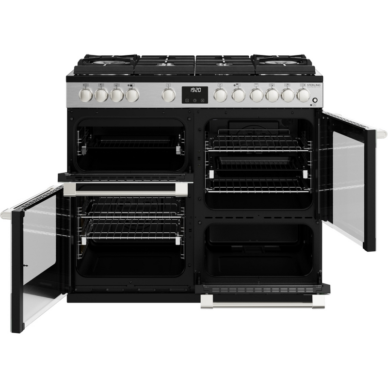Stoves Sterling Deluxe ST DX STER D1000DF GTG SS 100cm Dual Fuel GTG Range Cooker (Discontinued)