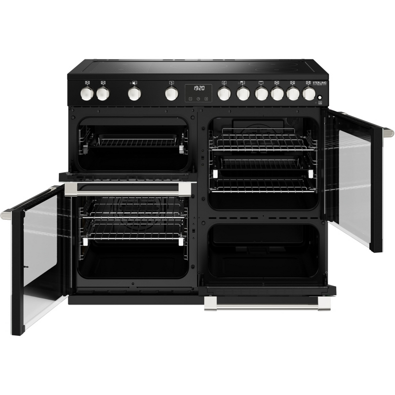 Stoves Sterling Deluxe ST DX STER D1000Ei RTY BK 100cm Electric Induction (Rotary Control) Range Cooker (Discontinued)