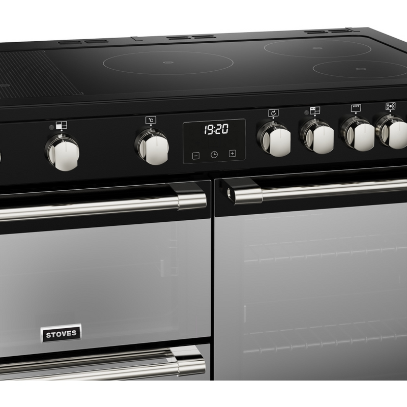 Stoves Sterling Deluxe ST DX STER D1000Ei RTY BK 100cm Electric Induction (Rotary Control) Range Cooker (Discontinued)