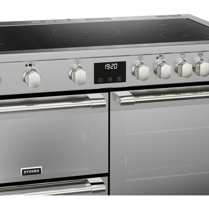 Stoves Sterling Deluxe ST DX STER D1000Ei RTY SS 100cm Electric Induction (Rotary Control) Range Cooker (Discontinued)
