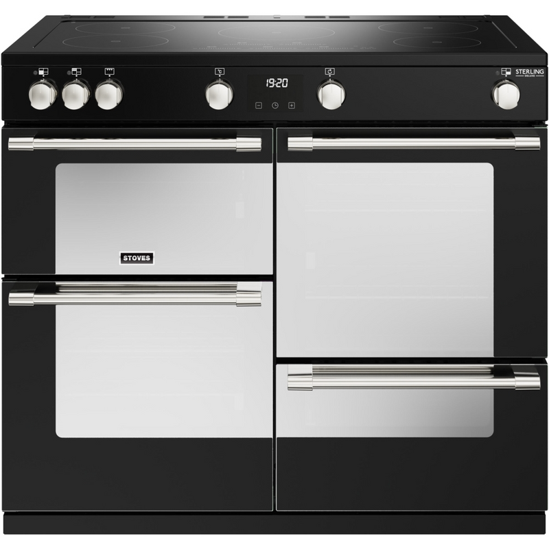 Stoves Sterling Deluxe ST DX STER D1000Ei TCH BK 100cm Electric Induction (Touch Control) Range Cooker (Discontinued)