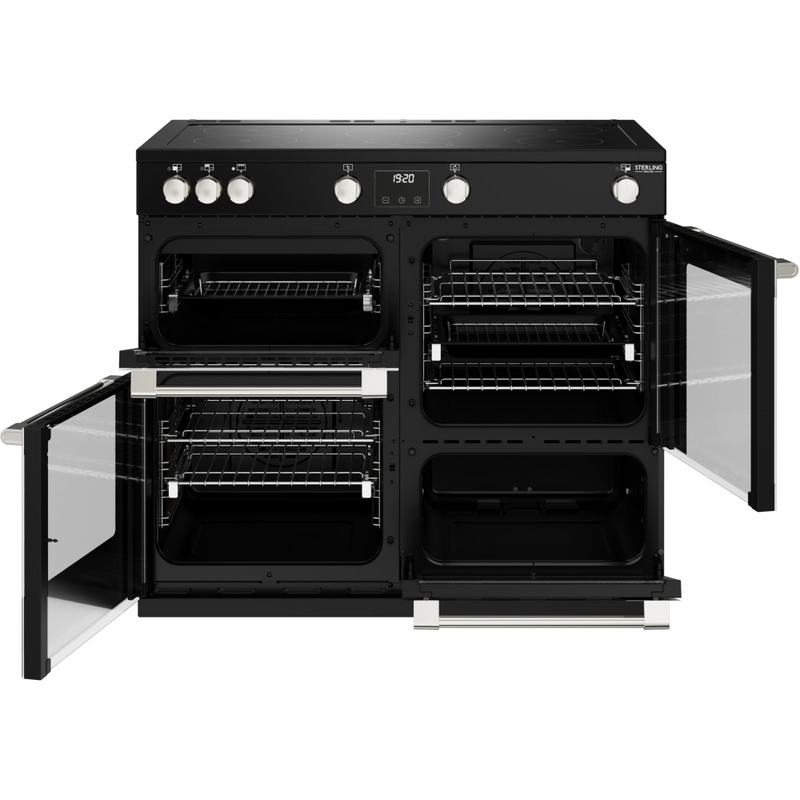 Stoves Sterling Deluxe ST DX STER D1000Ei TCH BK 100cm Electric Induction (Touch Control) Range Cooker (Discontinued)
