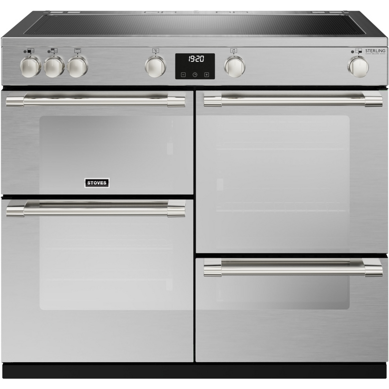 Stoves Sterling Deluxe ST DX STER D1000Ei ZLS SS 100cm Electric Induction (Zoneless) Range Cooker (Discontinued)