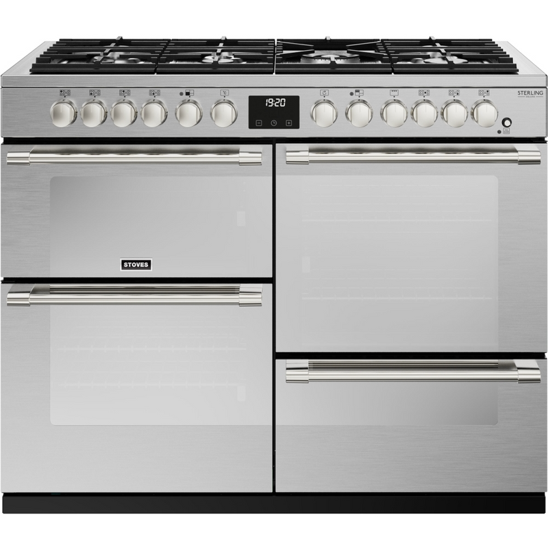 Stoves Sterling Deluxe ST DX STER D1100DF SS 110cm Dual Fuel Range Cooker (Discontinued)