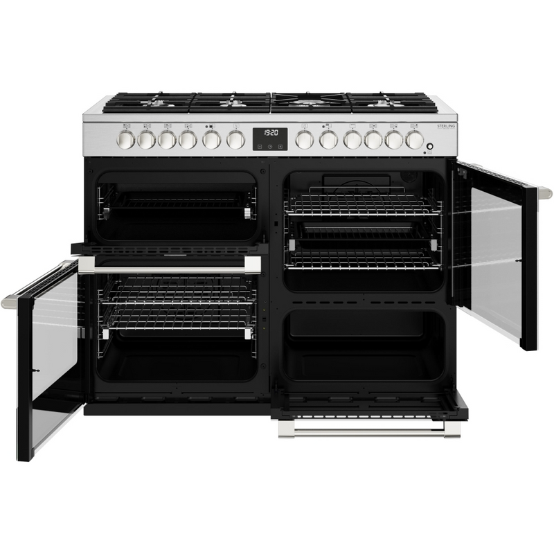 Stoves Sterling Deluxe ST DX STER D1100DF SS 110cm Dual Fuel Range Cooker (Discontinued)