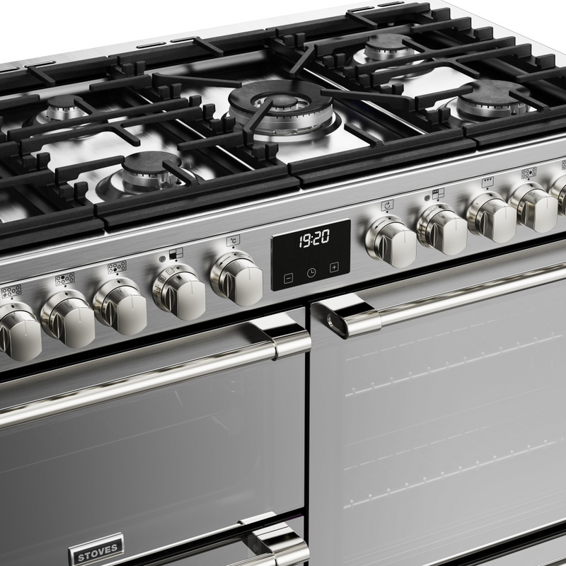 Stoves Sterling Deluxe ST DX STER D1100DF SS 110cm Dual Fuel Range Cooker (Discontinued)
