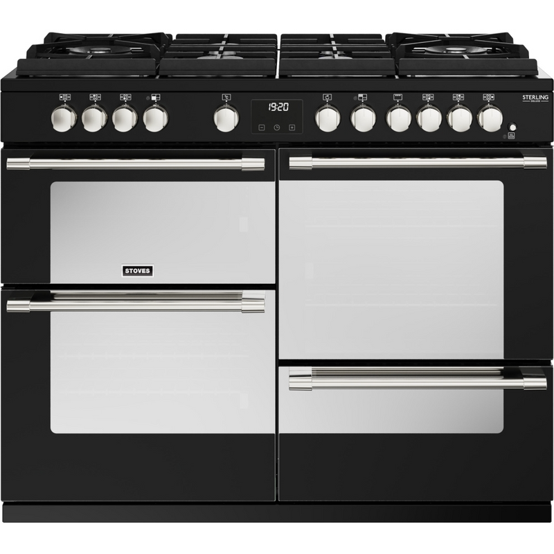 Stoves Sterling Deluxe ST DX STER D1100DF GTG BK 110cm Dual Fuel GTG Range Cooker (Discontinued)