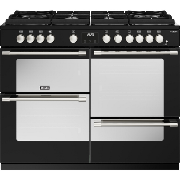 Stoves Sterling Deluxe ST DX STER D1100DF GTG BK 110cm Dual Fuel GTG Range Cooker (Discontinued)