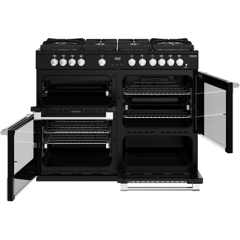 Stoves Sterling Deluxe ST DX STER D1100DF GTG BK 110cm Dual Fuel GTG Range Cooker (Discontinued)