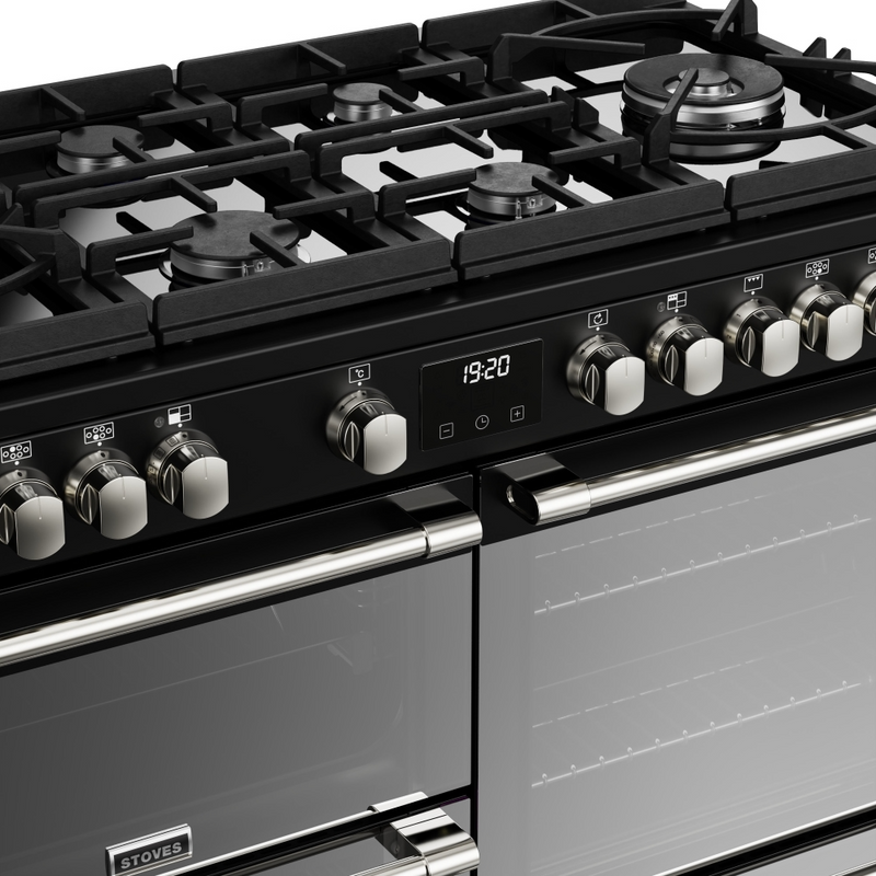 Stoves Sterling Deluxe ST DX STER D1100DF GTG BK 110cm Dual Fuel GTG Range Cooker (Discontinued)