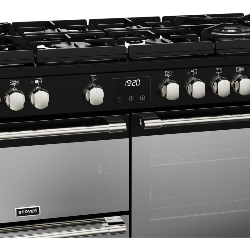 Stoves Sterling Deluxe ST DX STER D1100DF GTG BK 110cm Dual Fuel GTG Range Cooker (Discontinued)