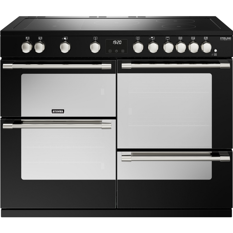 Stoves Sterling Deluxe ST DX STER D1100Ei RTY BK 110cm Electric Induction (Rotary Control) Range Cooker (Discontinued)
