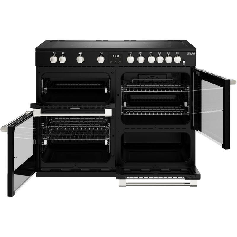 Stoves Sterling Deluxe ST DX STER D1100Ei RTY BK 110cm Electric Induction (Rotary Control) Range Cooker (Discontinued)