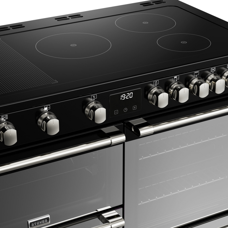 Stoves Sterling Deluxe ST DX STER D1100Ei RTY BK 110cm Electric Induction (Rotary Control) Range Cooker (Discontinued)