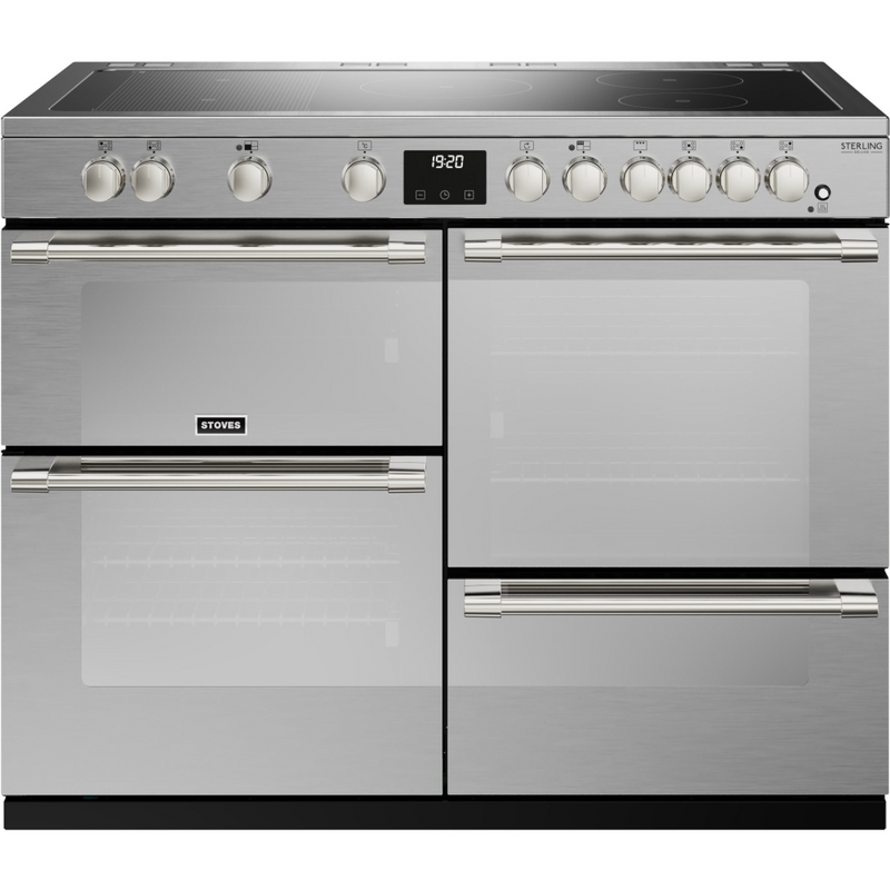 Stoves Sterling Deluxe ST DX STER D1100Ei RTY SS 110cm Electric Induction (Rotary Control) Range Cooker (Discontinued)