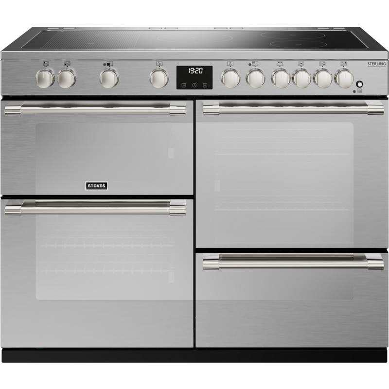 Stoves Sterling Deluxe ST DX STER D1100Ei RTY SS 110cm Electric Induction (Rotary Control) Range Cooker