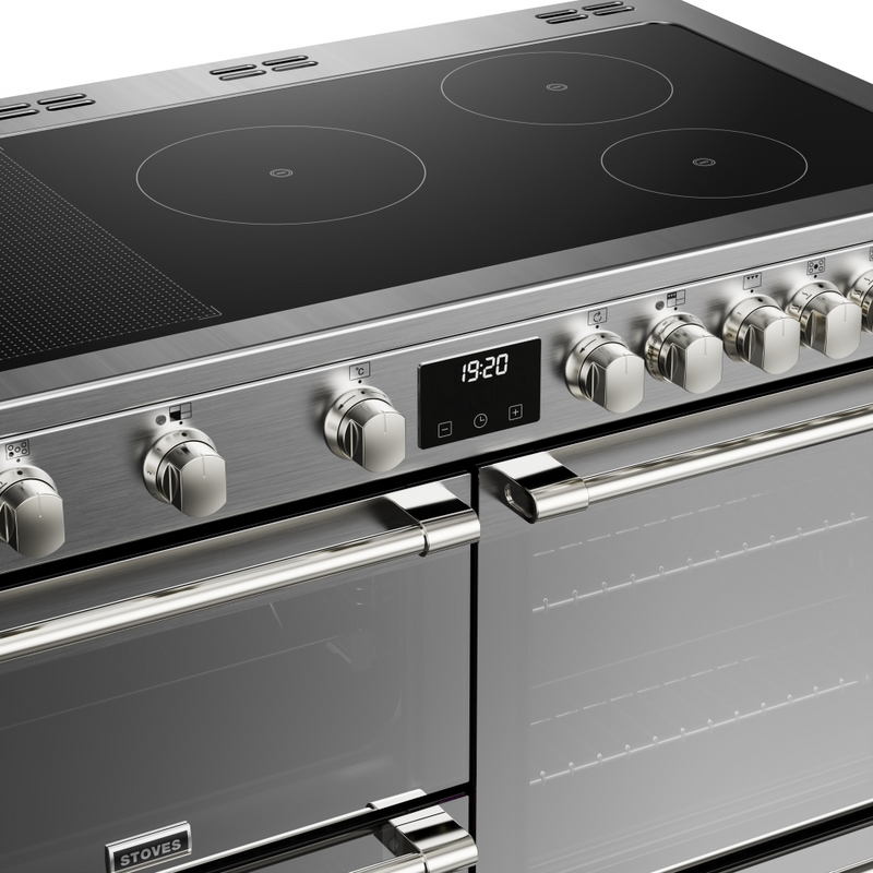 Stoves Sterling Deluxe ST DX STER D1100Ei RTY SS 110cm Electric Induction (Rotary Control) Range Cooker (Discontinued)