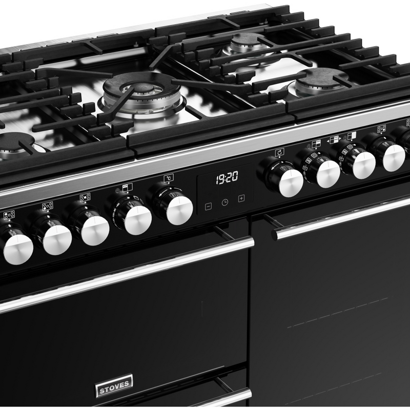 Stoves Precision Deluxe ST DX PREC D900DF BK 90cm Dual Fuel Range Cooker (Discontinued)