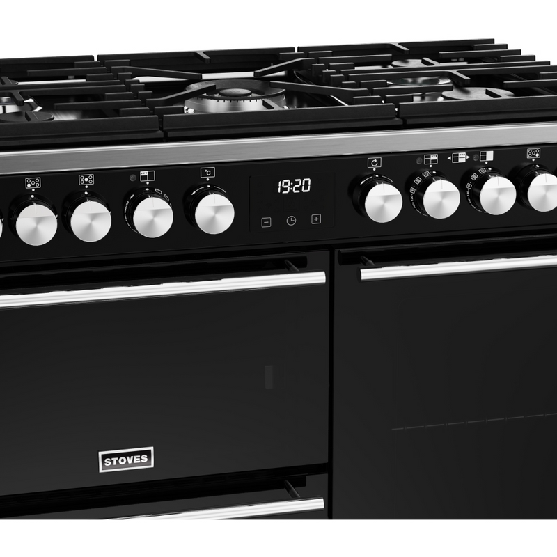 Stoves Precision Deluxe ST DX PREC D900DF BK 90cm Dual Fuel Range Cooker (Discontinued)