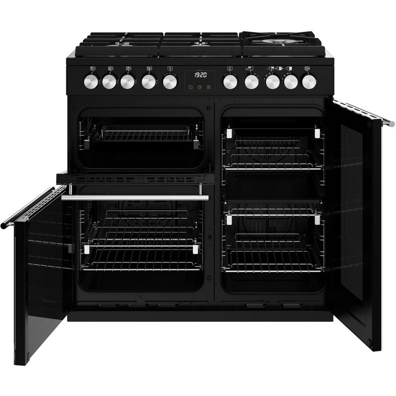 Stoves Precision Deluxe ST DX PREC D900DF GTG BK 90cm Dual Fuel GTG Range Cooker (Discontinued)