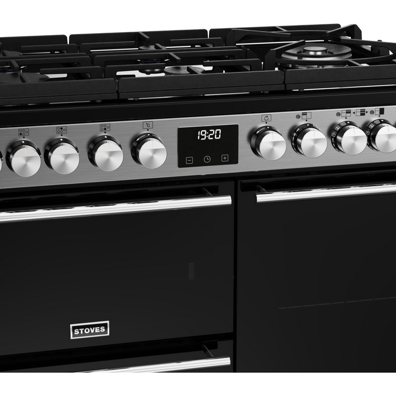 Stoves Precision Deluxe ST DX PREC D900DF GTG SS 90cm Dual Fuel GTG Range Cooker (Discontinued)
