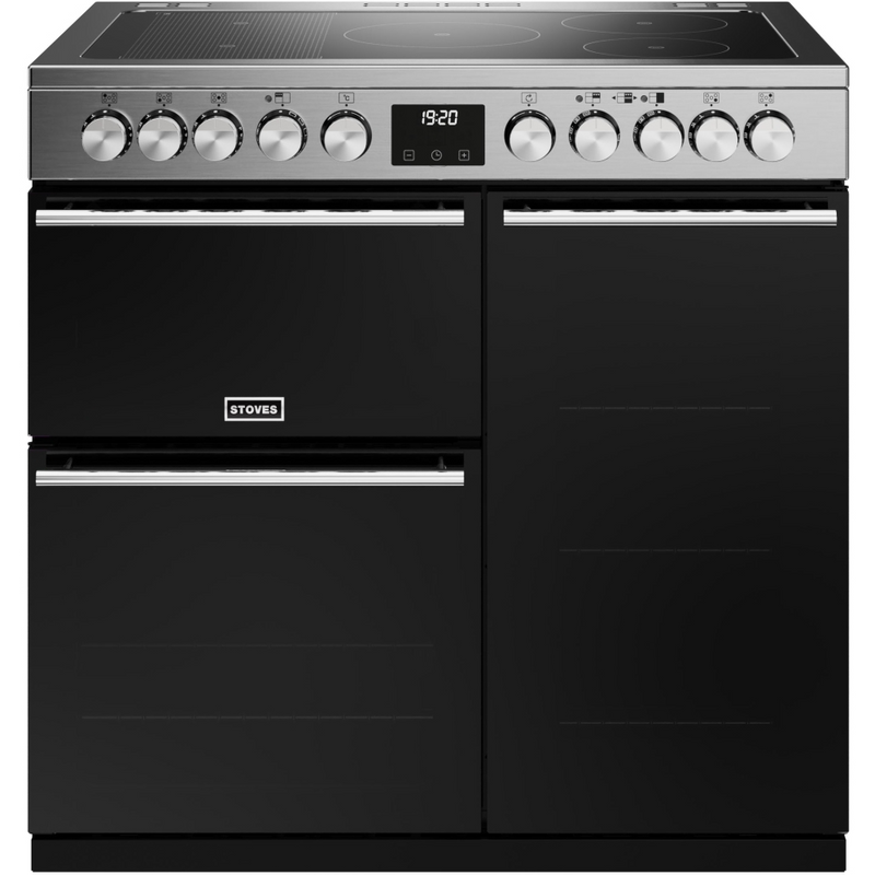 Stoves Precision Deluxe ST DX PREC D900Ei RTY SS 90cm Electric Induction (Rotary Control) Range Cooker