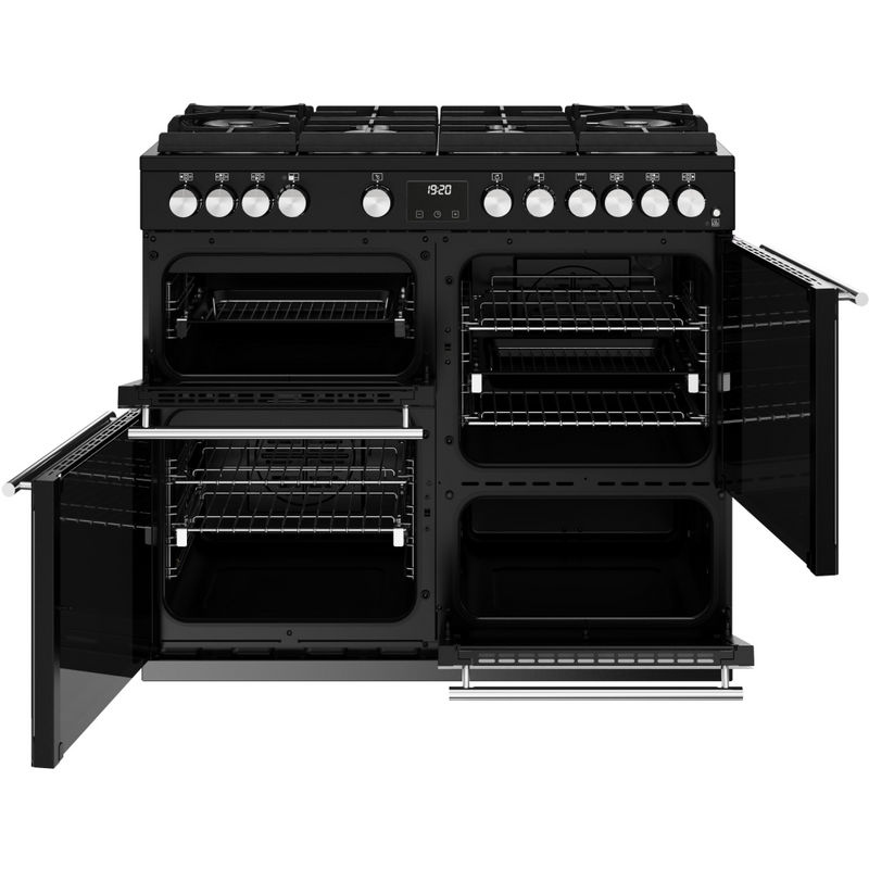 Stoves Precision Deluxe ST DX PREC D1000DF GTG BK 100cm Dual Fuel GTG Range Cooker (Discontinued)