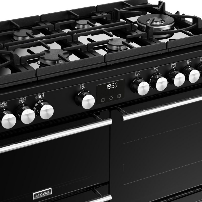 Stoves Precision Deluxe ST DX PREC D1000DF GTG BK 100cm Dual Fuel GTG Range Cooker (Discontinued)