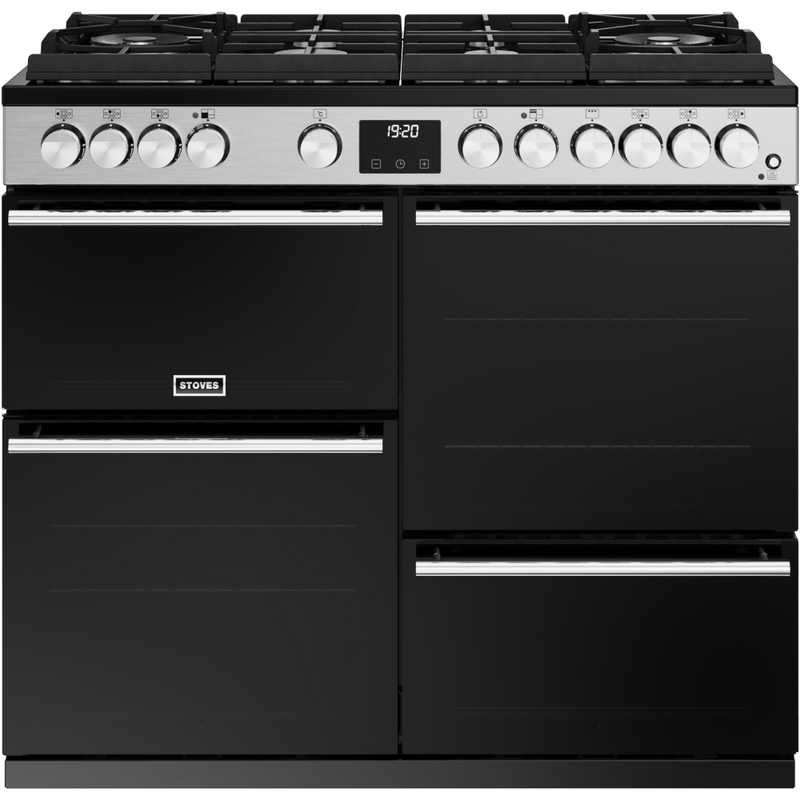 Stoves Precision Deluxe ST DX PREC D1000DF GTG SS 100cm Dual Fuel GTG Range Cooker (Discontinued)