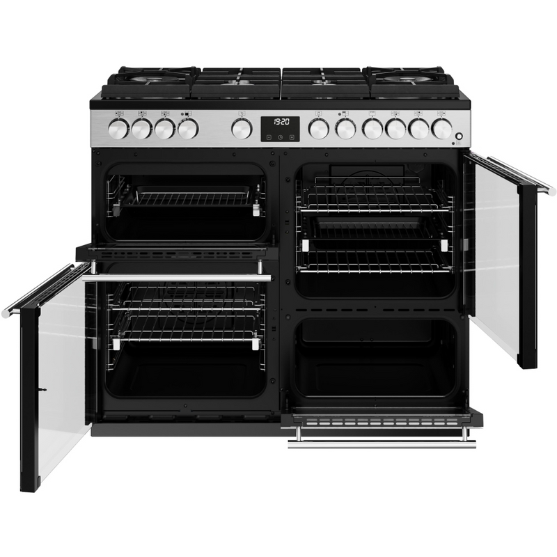 Stoves Precision Deluxe ST DX PREC D1000DF GTG SS 100cm Dual Fuel GTG Range Cooker (Discontinued)