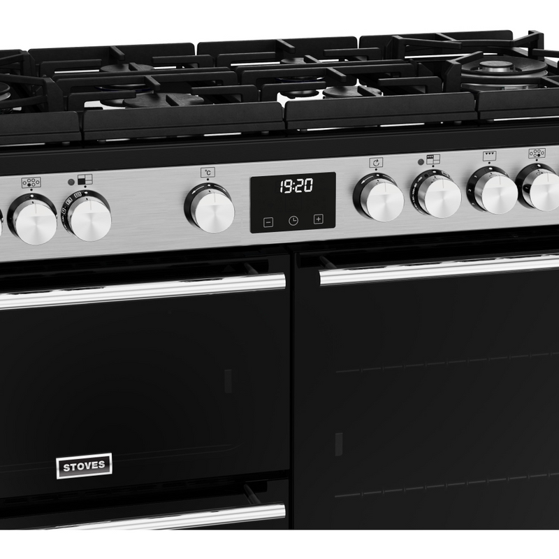 Stoves Precision Deluxe ST DX PREC D1000DF GTG SS 100cm Dual Fuel GTG Range Cooker (Discontinued)