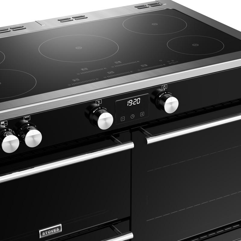 Stoves Precision Deluxe ST DX PREC D1000Ei TCH BK 100cm Electric Induction (Touch Control) Range Cooker (Discontinued)