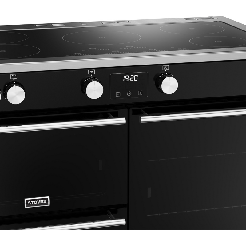 Stoves Precision Deluxe ST DX PREC D1000Ei TCH BK 100cm Electric Induction (Touch Control) Range Cooker (Discontinued)