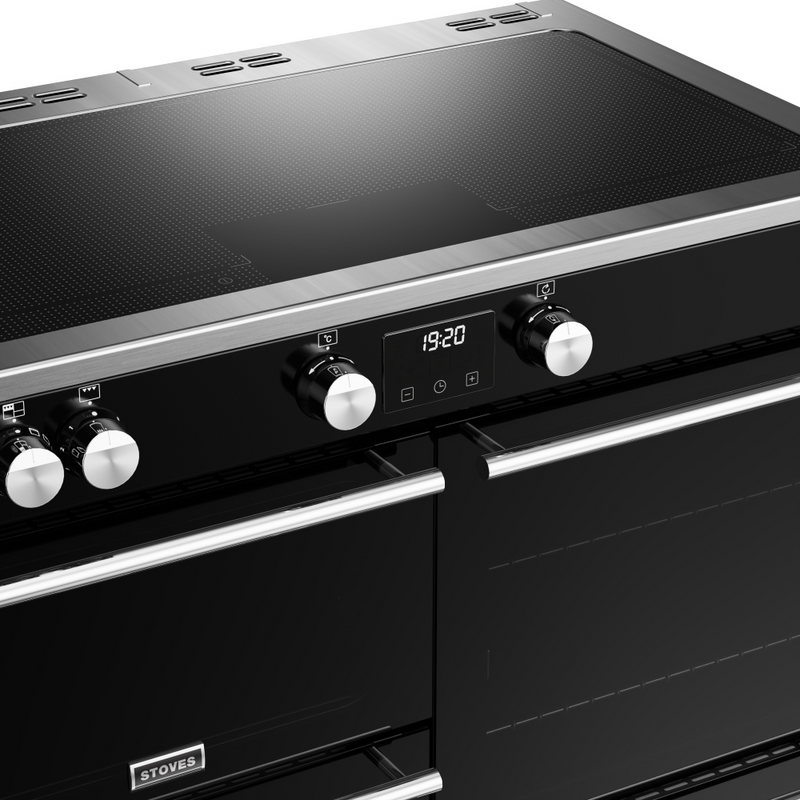 Stoves Precision Deluxe ST DX PREC D1000Ei ZLS BK 100cm Electric Induction (Zoneless) Range Cooker (Discontinued)
